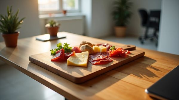 Optimiser votre pause déjeuner avec une planche charcuterie fromage au bureau